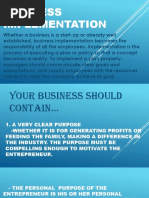 Business Implementation