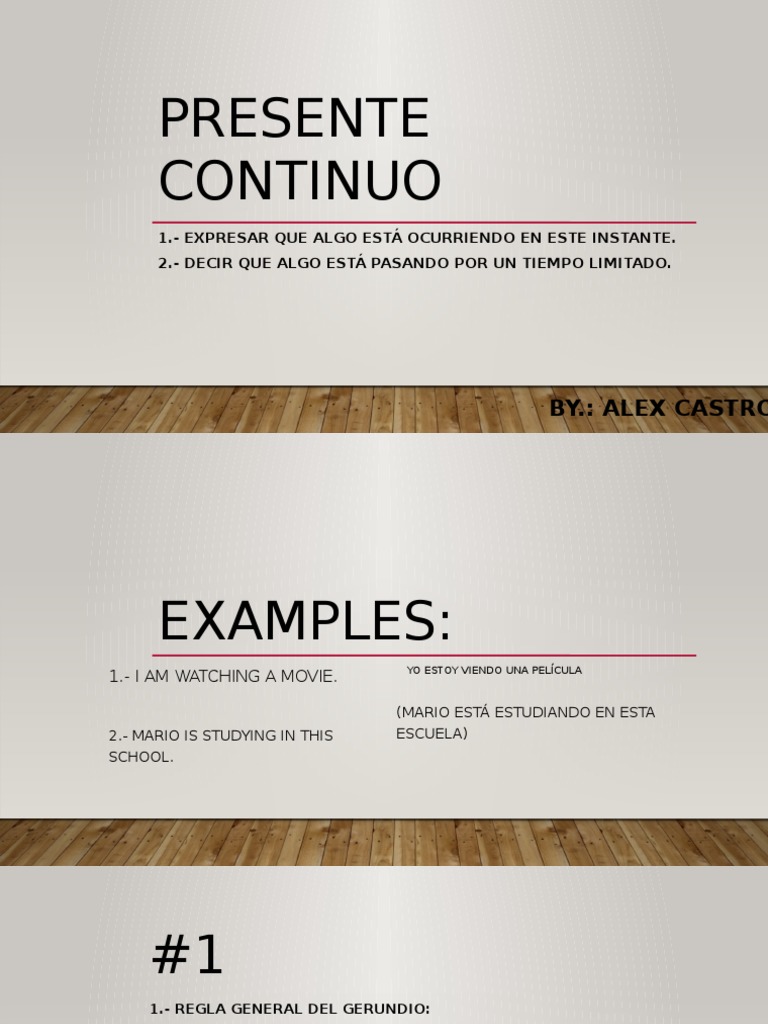 Present Continuous Tense Explained | PDF | Language Arts & Discipline