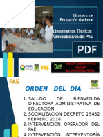 Alimentacion Escolar Pae