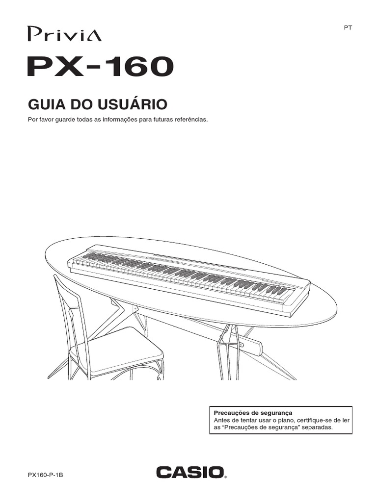 Manual Piano Digital Casio Privia PX 160 Download Free PDF Piano
