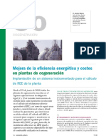 Mejora de La Eficiencia Energetica y Costes en Plantas de Cogeneracion