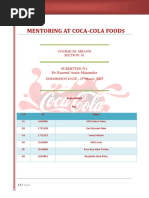 HRM Final Report MENTORING AT COCA-COLA FOODS