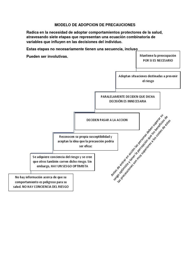 Modelo de Adopcion de Precauciones Esquema | PDF
