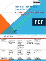 Mapa Curricular de III Trayecto - Especialización en Dirección y Supervisión