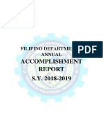 Accomplishment Report Filipino 2018 2019