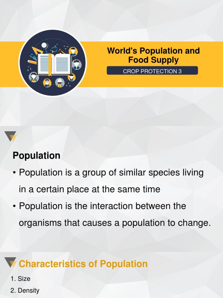 World Population & Food Supply PDF World Population Agriculture