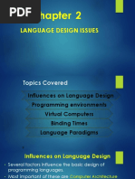 Programming Language Design Issues