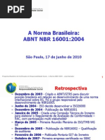 ABNT NBR 16001 - Seminario Programa Brasileiro de Certificacao