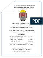 Informe Sistema de Control Administrativo Capitulo 10 Contabilidad Administrativa II