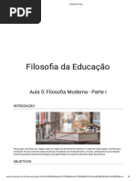 5 - Filosofia Da Educação - Filosofia Moderna - Parte I