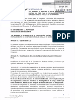 Proyecto de Ley Propone Reemplazar A Congresistas Que Sean Nombrados Como Ministros de Estado