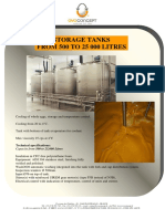 Storage Tanks From 500 To 25 000 Litres: Technical Specifications