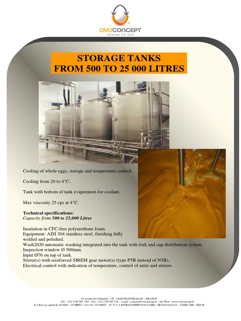 Storage Tanks: 500 to 25,000 Litres | PDF