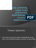 Tomar Apuntes, Leer Para Aprender, Resúmenes