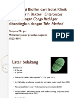 Uji Deteksi Biofilm Dari Isolat Klinik Kateter Urin Bakteri Entercoccus Dibandingkan Dengan Tube Method