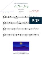 We Three Kings for Piano Beginner