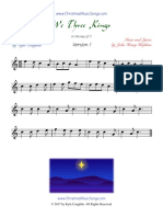 We Three Kings For Piano Beginner PDF