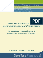 Indicadores de Gestion y Calidad en La Educacion Superior