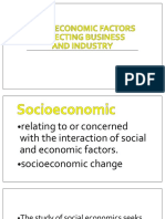 Socioeconomic Factors Affecting Business