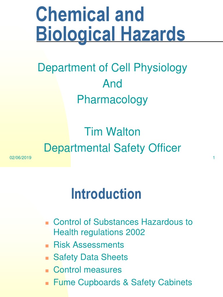 Chemical and Biological Hazards | PDF | Toxicity | Genetically Modified ...