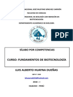 Curso: Fundamentos de Biotecnología Luis Alberto Huayna Dueñas