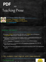 Pedagogy of English: Teaching Prose