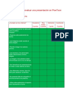 Rúbrica para Evaluar Una Presentación en Powtoon: Nombre Del Alumno/A: Fecha de Entrega