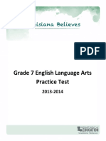 Grade 7 English Language Arts Practice Test