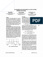 A GHZ Low Noise Amplifier With Active Balun A Um Sige Bicmos Technology