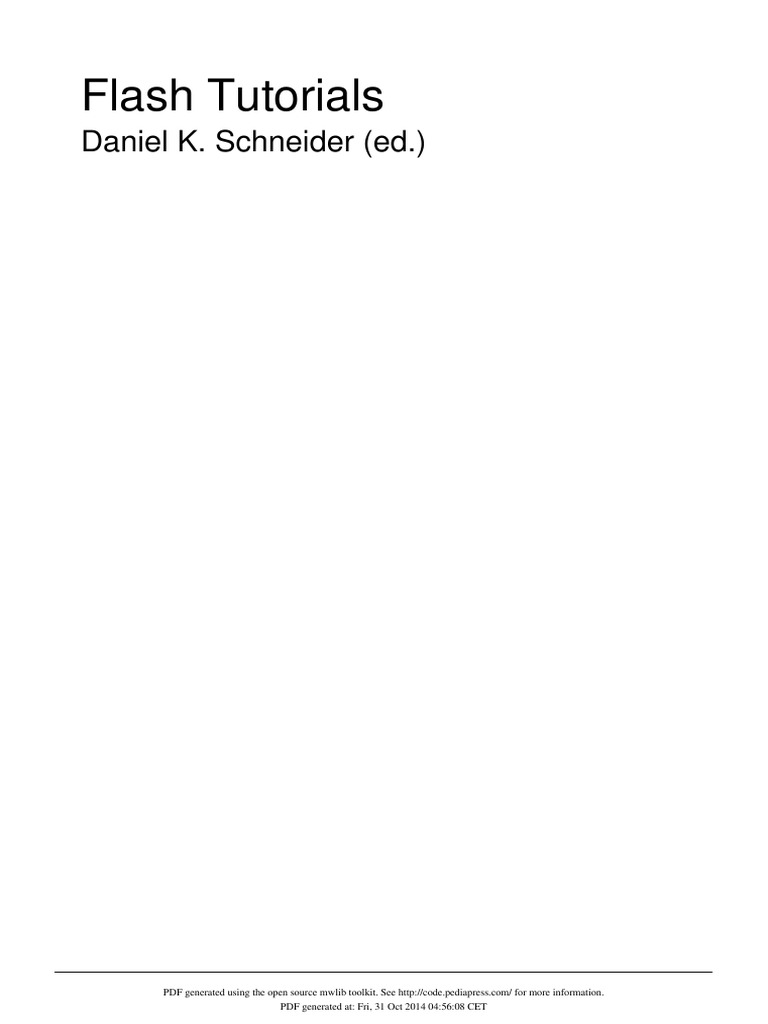 Flash Tutorials Daniel K. Schneider | PDF | Action Script | Adobe Flash