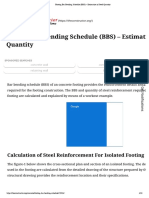 Footing Bar Bending Schedule (BBS) - Estimation of Steel Quantity