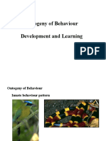 Ontogeny of Behaviour Development and Learning