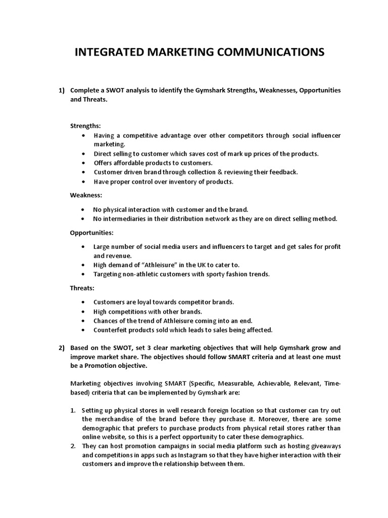 Integrated Marketing Communications | PDF | Promotion (Marketing ...