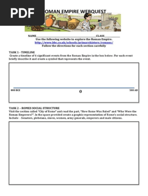 Roman Empire Webquest