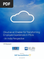 Cloud as an Enabler for Transforming Employee Experiences in PSUs - An India Perspective