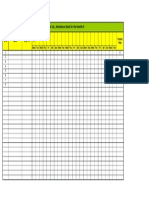 ABS XYZ PVT LTD., Attendance Sheet For The Month of