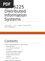 Distributed Information Systems: Lecture 2 - Git, Object-Oriented Programming