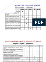 Rubricas Estadistica y Probabilidades