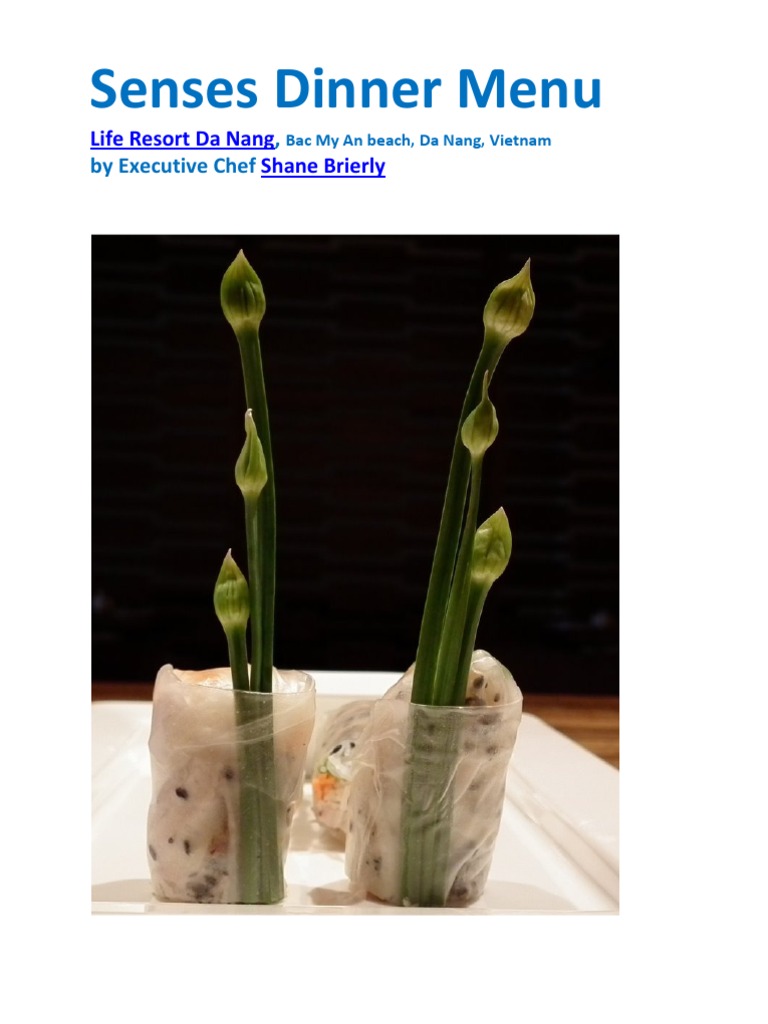 Senses Menu With Photos | PDF