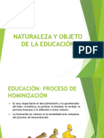 Naturaleza y Objeto de La Educación