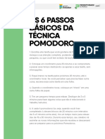 6 passos técnica Pomodoro