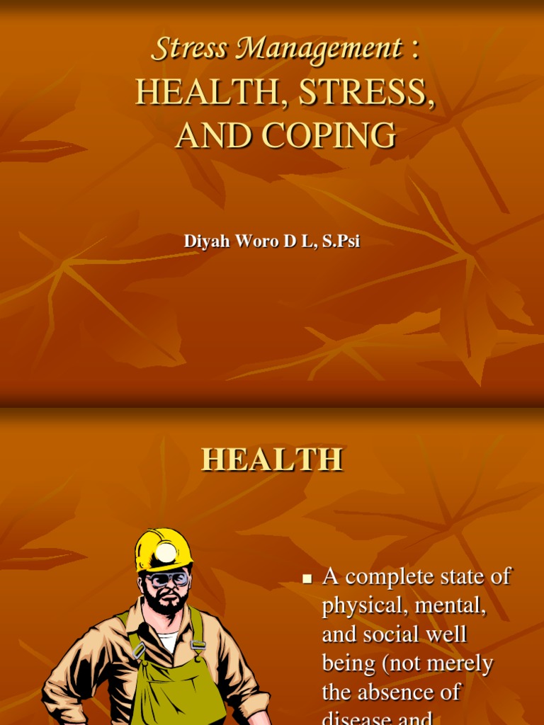 Health, Stress, and Coping | PDF | Coping (Psychology) | Stress (Biology)