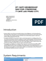 Internet Café Membership Program For Cyberzone Internet Café