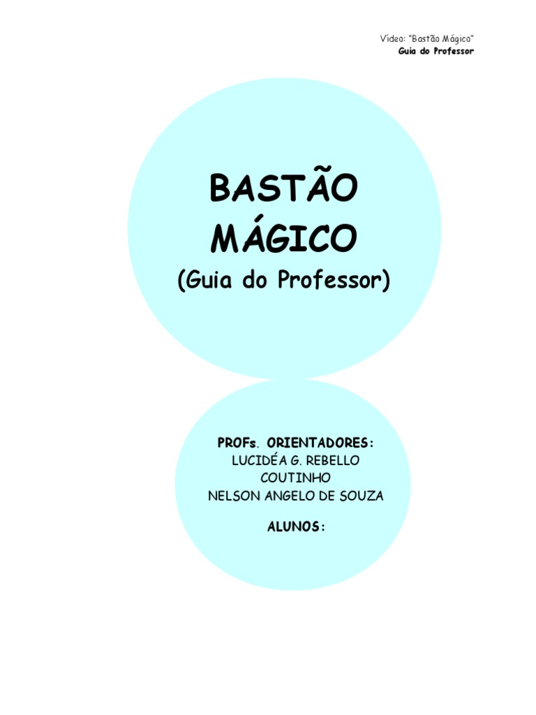 Postila Bastão Mágico - GUIA DO PROFESSOR PDF | PDF | Ácido acético ...