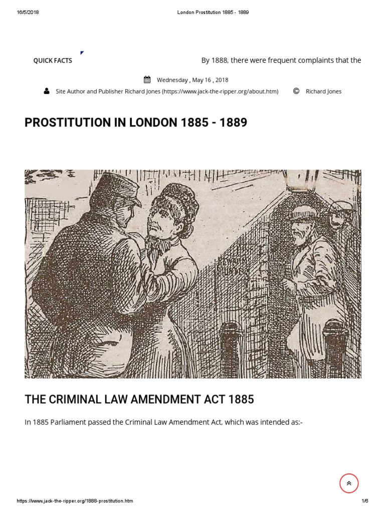 London Prostitution and Law 1885-1889 | PDF | Brothel | Prostitution