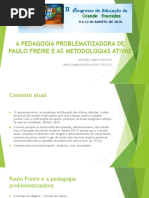 A Pedagogia Problematizadora de Paulo Freire e as Metodologias Ativas