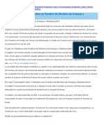 Perguntas Frequentes Sobre Os Fundos de Direitos Da Criança e Adolescente