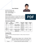 Resume OF MD - Shoriful Islam Bidduth: Contact Address