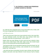 Memahami Wasiat 140 (Pupuh) Ajaran Dan Pemikiran Syekh Siti Jenar - Syeikh Hasan Ali Secara Keseluruhan - III - Syathooriyah