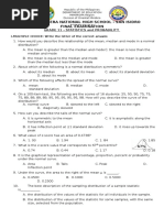 Final Examination Puerto Galera National High School - San Isidro Extension